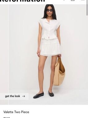 Reformation 2 piece top and skirt